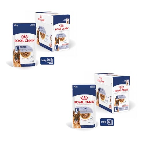 Royal Canin Maxi Ageing 8+ | Doppelpack | 2 x 10 x 140 g | Alleinfuttermittel für Hunde | Für große ältere und Senior Hunde (26 bis 44 kg) | Ab dem 5. Lebensjahr von ROYAL CANIN