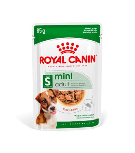 Royal Canin Mini Adult | 12 x 85 g | Nassfutter für ausgewachsene kleine Hunde | Kann zur optimalen Versorgung kleiner Hunderassen eingesetzt werden von ROYAL CANIN