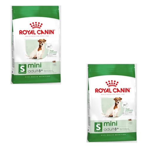 Royal Canin Mini Adult 8+ | Doppelpack | 2 x 800 g | Alleinfuttermittel für kleine Hunde (bis 10 kg) | Ab dem 8. Lebensjahr | Kann zur Unterstützung der Vitalität beitragen von ROYAL CANIN