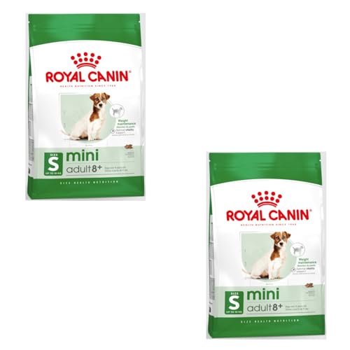 ROYAL CANIN Mini Adult 8+ | Doppelpack | 2 x 800 g | Alleinfuttermittel für kleine Hunde (bis 10 kg) | Ab dem 8. Lebensjahr | Kann zur Unterstützung der Vitalität beitragen von ROYAL CANIN