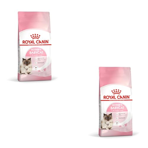 Royal Canin Mother & Babycat Trockenfutter | Doppelpack | 2 x 400 g | Für tragende und säugende Katzen | Alleinfuttermittel speziell für die Mutterkatze und ihre Welpen von ROYAL CANIN