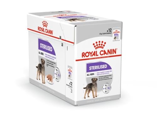 Royal Canin STERILISED Mousse | 12 x 85 g | Alleinfuttermittel für ausgewachsene und kastrierte Hunde ab dem 10. Lebensmonat | Verdauliche Proteine von ROYAL CANIN