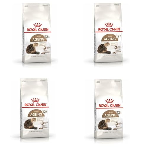 Royal Canin Senior AGEING 12+ | 4er Pack | 4 x 400 g | Alleinfuttermittel für Senior Katzen ab dem 12. Lebensjahr | Kann dazu beitragen die Harnwegsfunktion zu unterstützen von ROYAL CANIN