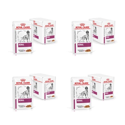 Royal Canin Veterinary Renal | 4er Pack | 4 x 12 x 100 g | Nassfutter für Hunde | Kann unterstützend wirken bei Nierenerkrankungen bei Hunden | Nassfutter in Soße von ROYAL CANIN