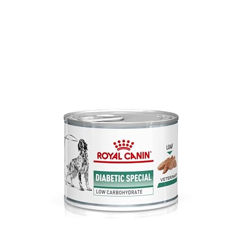 Royal Canin Veterinary Diabetic Special Low Carbohydrate Canine Mousse | 12 x 195 g | Nassfutter für ausgewachsene Hunde | Regulierung des Blutzuckerspiegels | Hoher Proteingehalt von ROYAL CANIN