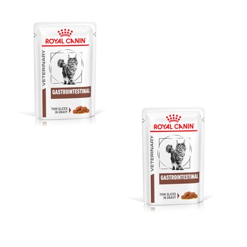 Royal Canin Veterinary Gastrointestinal | Doppelpack | 2 x 12 x 85 g | Nassfutter für ausgewachsene Katzen | Feine Stückchen in Soße | Bei Resorptionsstörungen des Darms von ROYAL CANIN