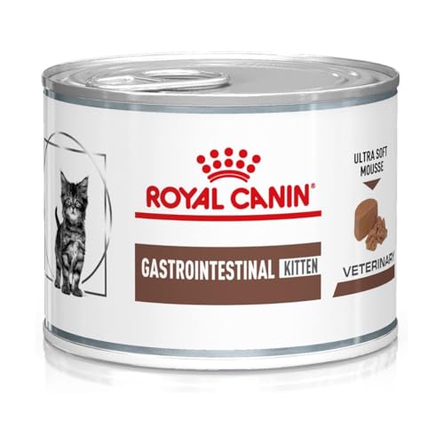 Royal Canin Veterinary Gastrointestinal Kitten | 12 x 195 g | Feuchtnahrung für Kitten | Ultra Soft Mousse | Zur Unterstützung der Verdauung und des Wachstums bei Katzenwelpen von ROYAL CANIN