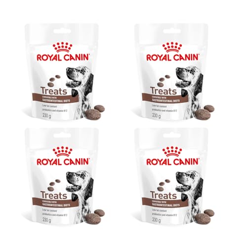 Royal Canin Veterinary Gastrointestinal Treats | 4er Pack | 4 x 230 g | Snacks für Erwachsene Hunde Aller Größen & Rassen | Im wiederverschließbaren Beutel | Niedriger Fettgehalt von ROYAL CANIN