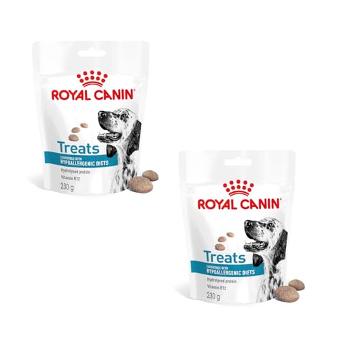 Royal Canin Veterinary Hypoallergenic Treats | Doppelpack | 2 x 230 g | Snacks für Erwachsene Hunde Aller Größen & Rassen | Im wiederverschließbaren Beutel | Hydrolysierte Proteine von ROYAL CANIN