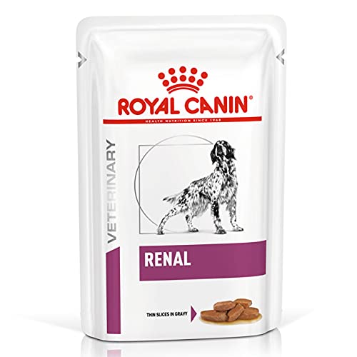 Royal Canin Veterinary Renal | 12 x 100 g | Diät-Alleinfuttermittel für ausgewachsene Hunde | Zur Unterstützung der Nierenfunktion | Mit schmackhaften Stückchen in Soße von ROYAL CANIN