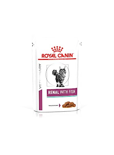 Royal Canin Veterinary Renal Fish | 12 x 85 g | Diät-Alleinfuttermittel für ausgewachsene Katzen | Zur Unterstützung bei Nierenproblemen | Im Frischebeutel von ROYAL CANIN