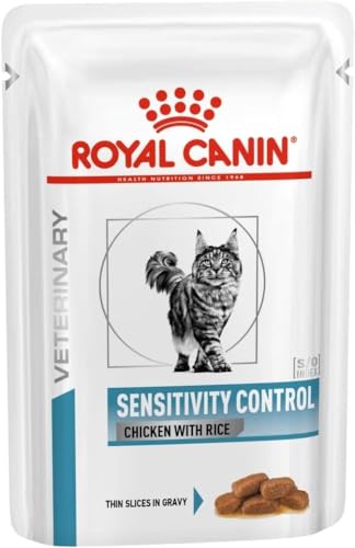 Royal Canin Veterinary Sensitivity Control | 12 x 85 g | Diät-Alleinfuttermittel für ausgewachsene Katzen | Zur Minderung von Nährstoffintoleranzerscheinungen | Stückchen in Soße von ROYAL CANIN