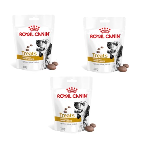 Royal Canin Veterinary Urinary S/O Treats | 3er Pack | 3 x 230 g | Snacks für Erwachsene Hunde Aller Rassen | Im wiederverschließbaren Beutel | Optimierter Mineralstoffgehalt von ROYAL CANIN