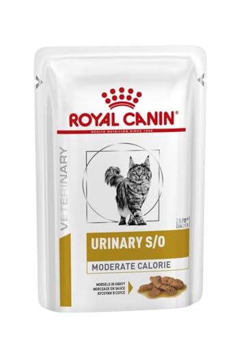 Royal Canin Veterinary Urinary s/o Moderate Calorie | 12 x 85 g | Diät-Alleinfuttermittel für Katzen | Kann zur Auflösung von Struvitsteinen beitragen | Niedriger RSS-Wert von ROYAL CANIN