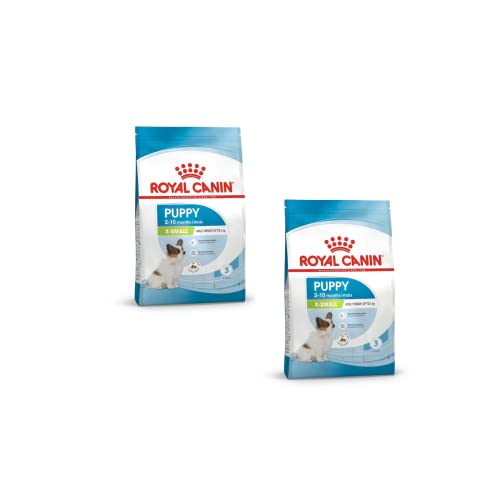 ROYAL CANIN X-SMALL Puppy | Doppelpack | 2 x 500g | Trockenfutter für Welpen sehr Kleiner Hunderassen | Kann zur normalen Funktion des Immunsystems beitragen | Mit Omega-3 von ROYAL CANIN