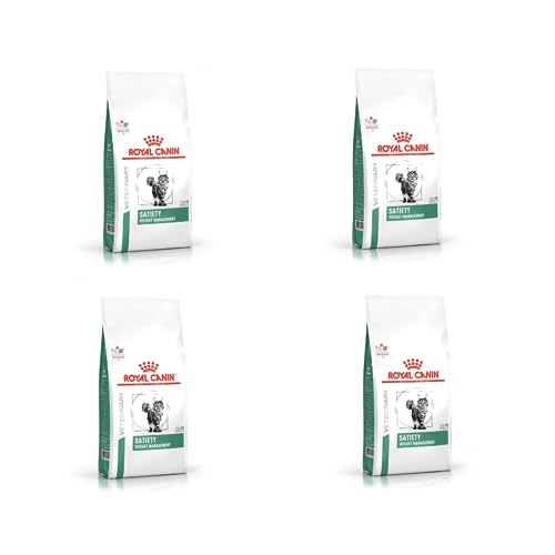 Royal Canin Veterinary Satiety Weight Management Feline | 4er Pack | 4 x 400 g | Diät-Alleinfuttermittel für Katzen | Für Katzen mit niedrigem Energiegehalt | Bei Übergewicht von ROYAL CANIN