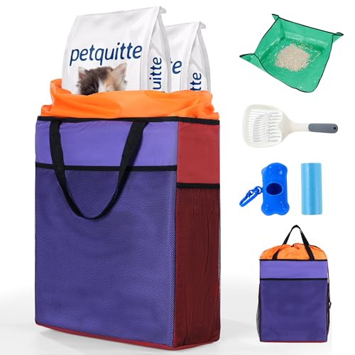 ROYALAY Reise Katzentoilette Set, Tragbare Katzentoilette für Katzen mit Katzenstreuschaufel, Katze Reisezubehör Große Kapazität Katzentasche, Outdoor Katzentoilette Müllsack, Reise Katzentoilette für von ROYALAY