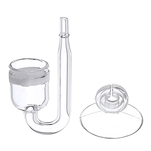 ROYJJ CO2-Diffusor aus Glas für Aquarien, transparent, für Größe mit Saugnapf von ROYJJ