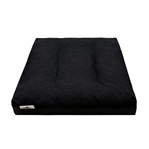 ROYSSON Hundebett katzenbett hundekorb hundekissen schlafplatz tierbett - Wasserdicht 3 Farben S/M/L/XL/XXL/XXXL (L - 90x60x12cm, Schwarz) von ROYSSON