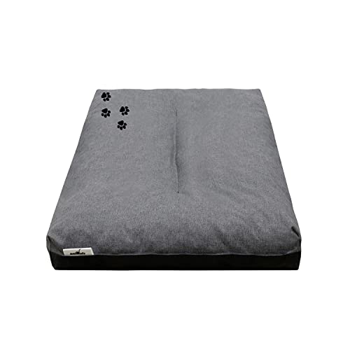 ROYSSON Hundebett katzenbett hundekorb hundekissen schlafplatz tierbett - Wasserdicht 3 Farben S/M/L/XL/XXL/XXXL (M - 80x50x12cm, Grau) von ROYSSON