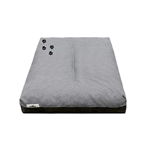 ROYSSON Hundebett katzenbett hundekorb hundekissen schlafplatz tierbett - Wasserdicht 3 Farben S/M/L/XL/XXL/XXXL (M - 80x50x12cm, Hellgrau) von ROYSSON