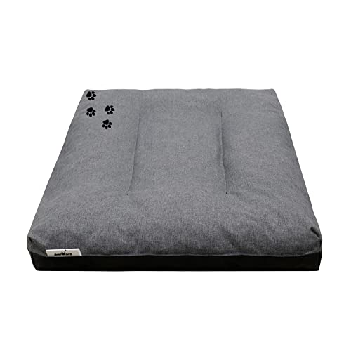 ROYSSON Hundebett katzenbett hundekorb hundekissen schlafplatz tierbett - Wasserdicht 3 Farben S/M/L/XL/XXL/XXXL (XL - 100x70x12cm, Grau) von ROYSSON