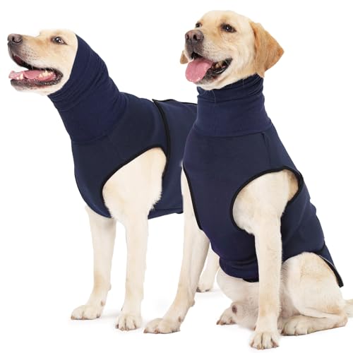 ROZKITCH Hunde-Angst-Shirt, beruhigende Jacke mit Kapuze, Hundeohren-Abdeckung, 2-in-1, Hunde-Angstjacke mit Ohrwickel für Feuerwerk, Reisen, Tierarztbesuche, Trennung, Angstlinderung, beruhigendes von ROZKITCH