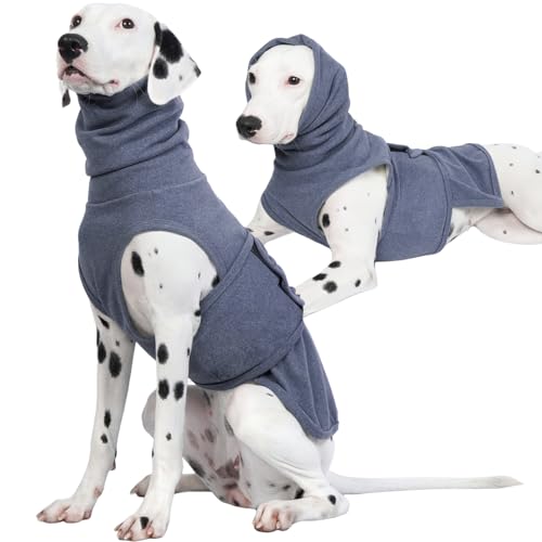 ROZKITCH Hunde-Angstweste, beruhigende Jacke mit Kapuze, weiche Hundeohren-Abdeckung, warme Hunde-Angstjacke mit Ohrwickel für Feuerwerk, Reisen, Tierarztbesuch, Trennung, Angstlinderung, beruhigendes von ROZKITCH