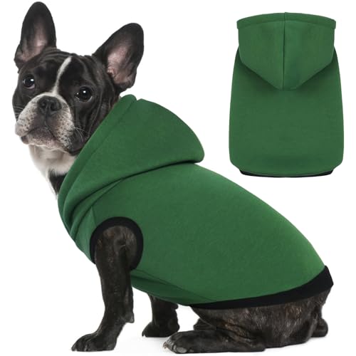 ROZKITCH Hunde-Kapuzenpullover, Winter-Hunde-Fleecepullover, warmes Sweatshirt, Haustierpullover, Hundekleidung, weich, warm, Weihnachts-Outfit, Welpenweste mit Loch für die Leine für große Hunde, von ROZKITCH