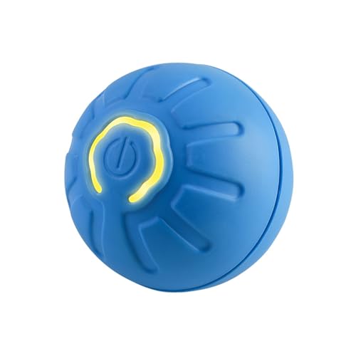 RRXIMHTT Haustierballspielzeug für Hunde, interaktiv, klein, mittel, bewegungsaktiviert, automatisch, rollende Haustiere, unvorhersehbare Bewegung, intelligenter Dual-Modus, leicht, blau von RRXIMHTT