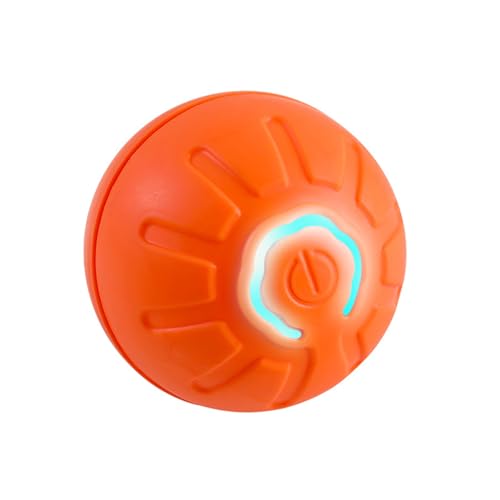 RRXIMHTT Haustierballspielzeug für Hunde, interaktiver Hund, klein, mittel, bewegungsaktiviert, automatisch, rollende Haustiere, unvorhersehbare Bewegung, intelligenter Dual-Modus, leicht, Orange von RRXIMHTT