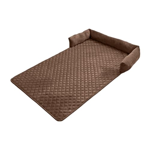 RRXIMHTT Rutschfestes Hundebett, Haustier-Sofa-Pad, Matte, Kissen, rutschfeste Couch-Abdeckung, Möbelschutz, wasserdichtes Schlafnest für Hunde Kaffee S von RRXIMHTT