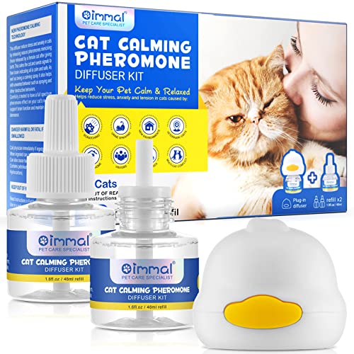 Beruhigender Diffusor für Katzen, 2 Packungen Katzenberuhigender Diffusor Nachfüllpackungen als Ersatz, Enhaned Cat Calming Pheromon-Diffusor, Katzenberuhigender Diffusor Kit für Katzen Angstlinderung von RSGRT