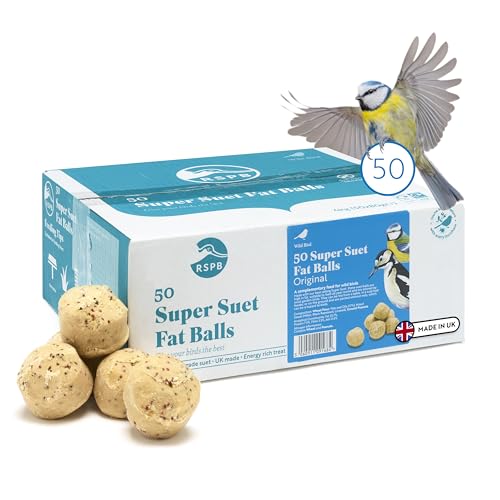 RSPB - Meisenknödel für Wildvögel, energiereiches Futter, Meisenknödel für Wildvögel, hergestellt in Großbritannien, geeignet für die Ganzjahresfütterung (50er Pack) von RSPB