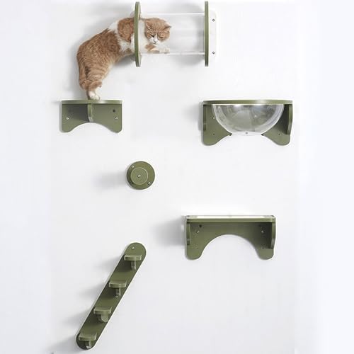 Katzen Kletterwand Set, Wandmontierter Katzenbaum, Katzen Katzenmöbel Wand, Katzenstufen für die Wand, Katzenwandregalmöbel von RTTZBOZ