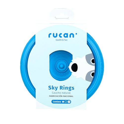 RUCAN - Pack Sky Rings Groß | Set von Spielzeugen für Hunde | Multifunktionale Scheiben | Aromatisierter Naturkautschuk | Aktives und gesundes Spiel | Ideal für große und kleine Rassen von RUCAN