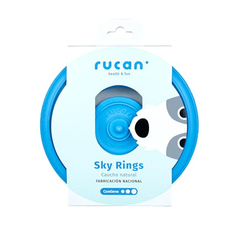 RUCAN - Pack Sky Rings | Komplettes Set von Spielzeugen für Hunde | Scheiben und Ringe | Aromatisierter Naturkautschuk | Aktives und gesundes Spiel | Ideal für alle Rassen und Größen von RUCAN