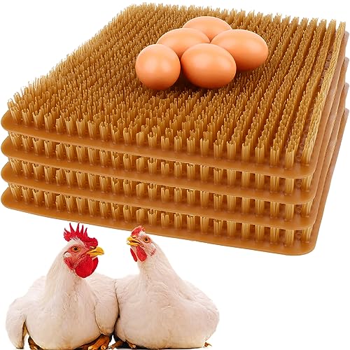 RUDFUZ 4 Stück Hühner-Nistpads Kunststoff Coop Bettwäsche Nest Matten für Huhn Henne Geflügel Nest Boxen Enten Nistpads von RUDFUZ