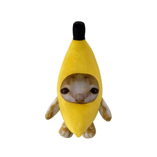 RUDFUZ Cute Banana Cat Plush, Happy Cat Plush, Plush Banana Doll Toys Novelty Gift, Plush Stuffed Animal Doll Banana Cat Happy Cat Plush Toy Banana Cat Doll Toy Funny Doll von RUDFUZ