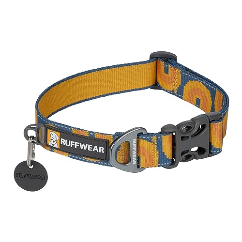 RUFFWEAR Crag Dog Collar, Large Dog Collar with Aluminium V-Ring, Adjustable Length Pet Dog Collar, Comfortable Soft Collar, Premium Animal Collar with Dog Lead Attachment Ring, 51-66cm, Canyon Oxbow von RUFFWEAR