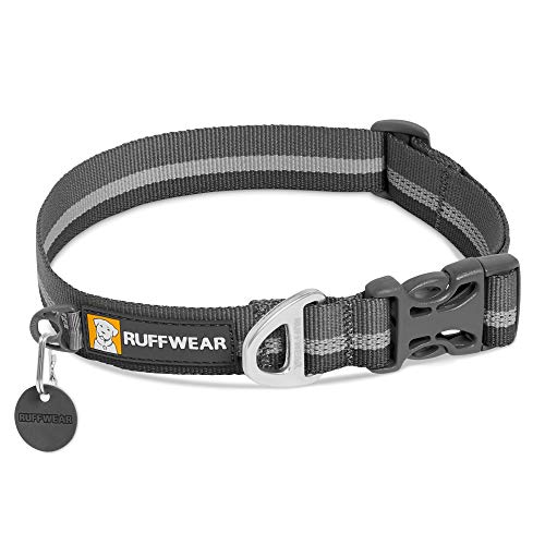 RUFFWEAR Crag Hundehalsband, Reflektierendes und Bequemes Halsband für den Täglichen Gebrauch, Granitgrau, 51–66 cm von RUFFWEAR