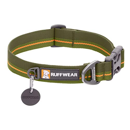 RUFFWEAR Flat Out Collar, Klassisches Hundehalsband für Kleine Hunderassen, Einstellbare Passform, Größe S (28-36 cm), Forest Horizon von RUFFWEAR