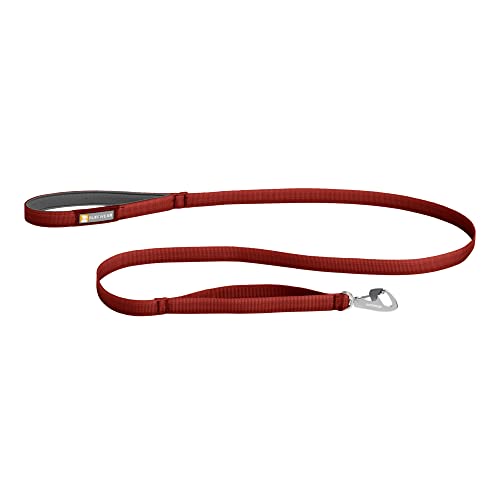 RUFFWEAR Front-Leine, leicht, 1,5 m, Starke Leine mit gepolstertem Griff und sicherem drehbarem Crux-Clip, kompaktes, flaches Tubelok-Gurtband, Red Clay (Einheitsgröße, für alle Rassen) von RUFFWEAR