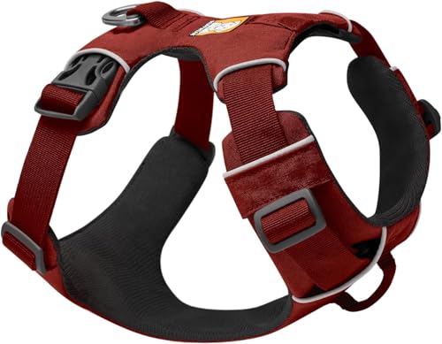 RUFFWEAR Front Range Hundegeschirr mit Brustring, Reflektierendes Gepolstertes Anti-Zieh-Geschirr, Red Clay, L/XL von RUFFWEAR