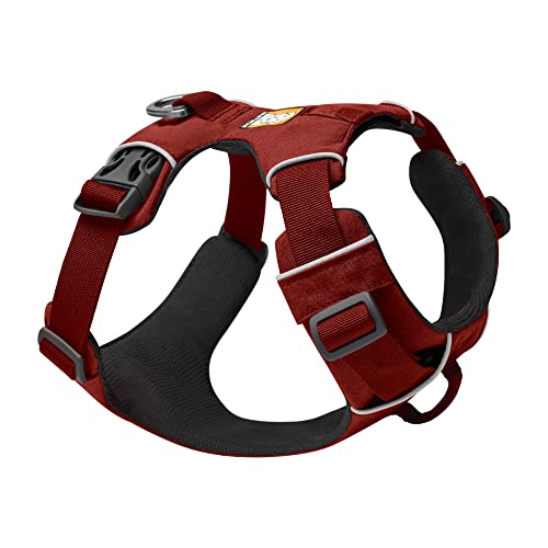 RUFFWEAR Front Range Hundegeschirr mit Brustring, Reflektierendes Gepolstertes Anti-Zieh-Geschirr, Red Clay, S von RUFFWEAR