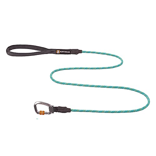 RUFFWEAR Knot-a-Leash, reflektierende Hundeleine aus Seil mit Karabinerhaken, Länge: 1,5 m, Stärke: 7 mm, Aurora Teal von RUFFWEAR