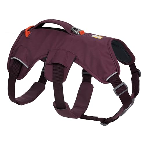 RUFFWEAR Mehrzweck-Hundegeschirr mit Griff, Web Master, verstellbares, Geschirr, 2 Leinenbefestigungen, für den täglichen Gebrauch, Purple Rain, XS von RUFFWEAR