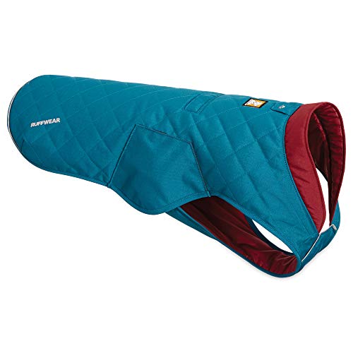 RUFFWEAR Stumptown Jacket, Warmer und Abriebfester Hundemantel für Klare Kalte Tage, Metolius Blue, Large von RUFFWEAR