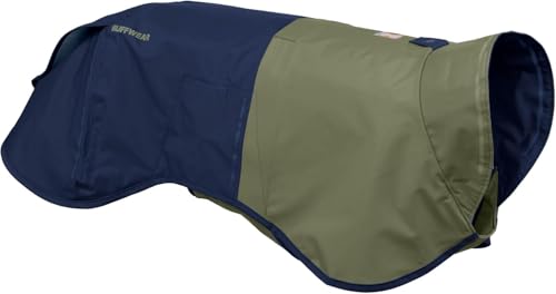 Ruffwear Sun Shower mittelgroße Hunde-Regenjacke, Allwetter-Hundemantel, wasserdichte Hundejacke, leichte wetterfeste Hundeweste und Hunde-Regenmantel, Größe M, Mitternachtsblau von RUFFWEAR