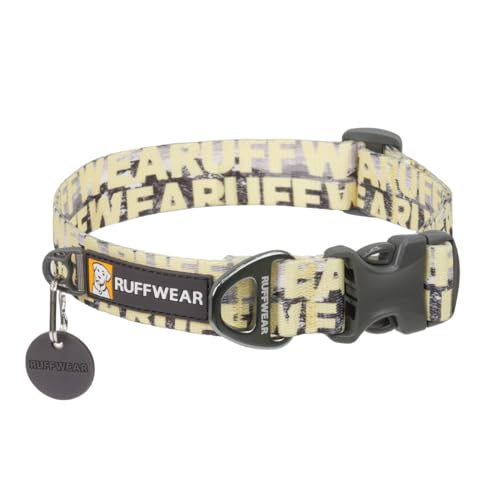 Ruffwear Front Range Hundehalsband für kleine Hunde, bequem und stabil mit seitlicher Schnalle und Gurtband zum Gassigehen mit dem Hund, Größe S (28–36 cm), Berge-Logo von RUFFWEAR